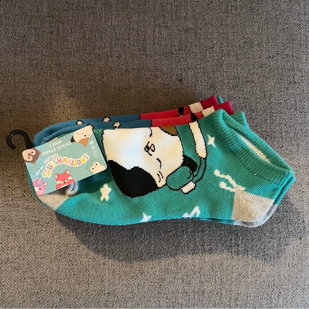 Squishmallows Socks 3 Pairs Fits Shoe Size 5-8